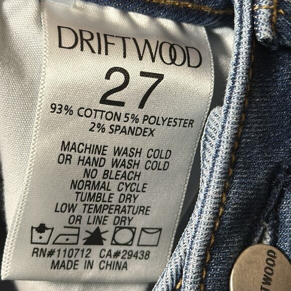 Driftwood Stella Slit Straight - Blue Melodrama stripe down the sides. Size 27. - Picture 7 of 10